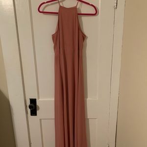 Like New Terracotta High-Neck Maxi Express Dress